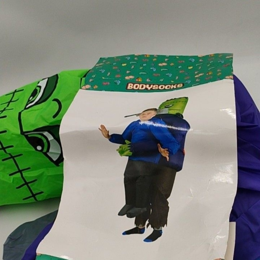 Bodysocks Inflatable Costume Unisex Kid One Size 42" L Green Monster Halloween